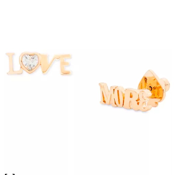 New KATE SPADE NEW YORK
Gold-Tone Cubic Zirconia "More Love" Stud Earrings - Picture 2 of 9